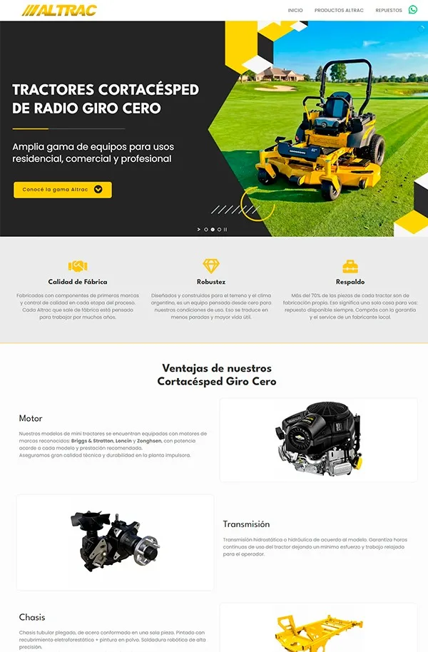 Altrac - Tractores Cortacésped